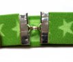 ABS12LP Lila armbandje met paarse sterren met naam/ telefoonnummer